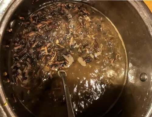 Cooking wild rice for wild rice casserole 