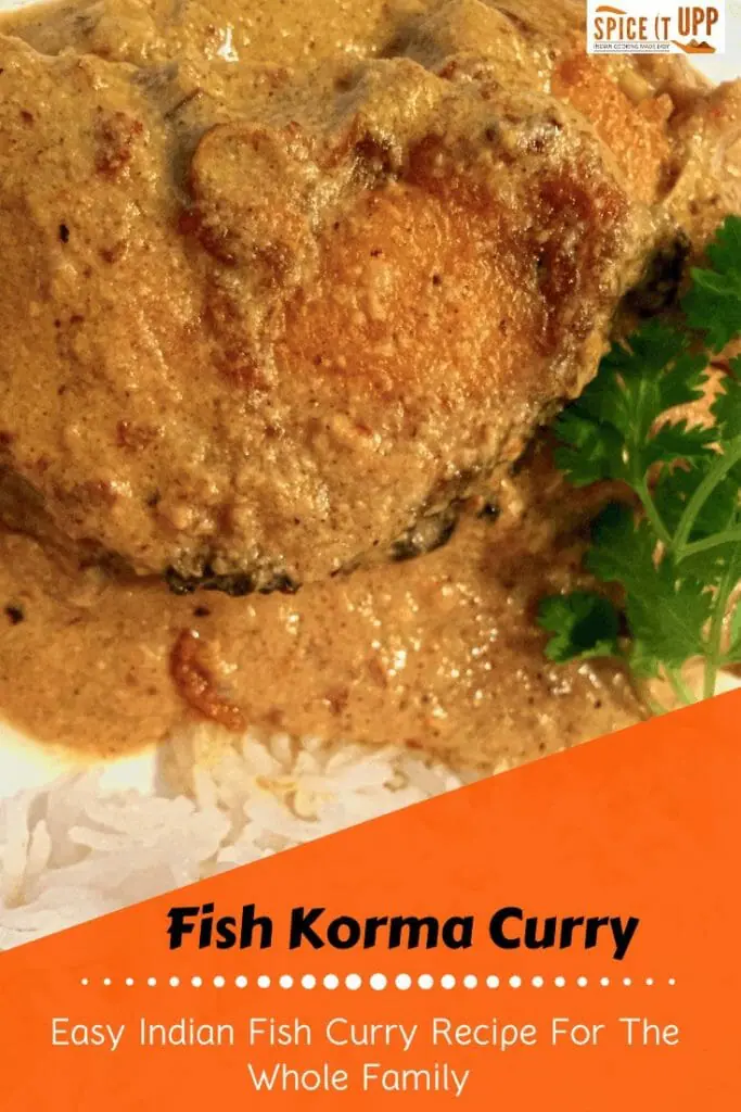 Indian fish korma recipe pinterest image