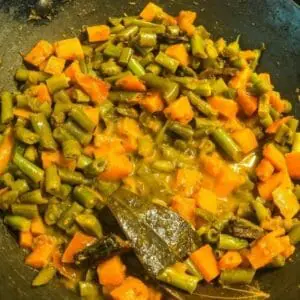 saute-vegetables for moong daal