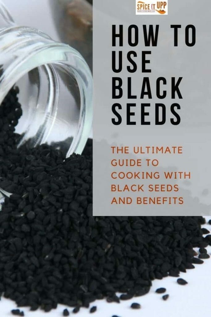Nigella seeds benefits, pinterest image 