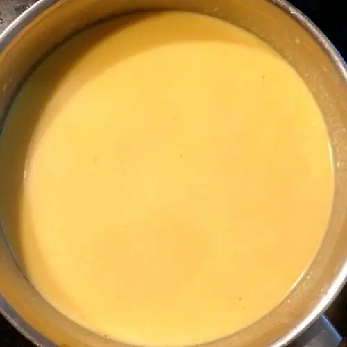 Mango Rasmalai Milk In a pan
