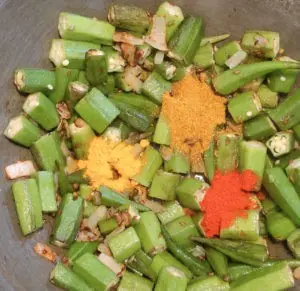 Indian style spiced okra