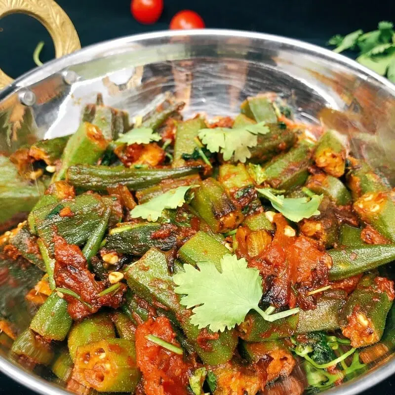 Indian Masala Bhindi or Okra Curry recipe 